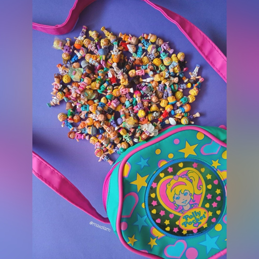 💜💙🩷Vintage Bluebird Polly Pocket + Figures Great Condition